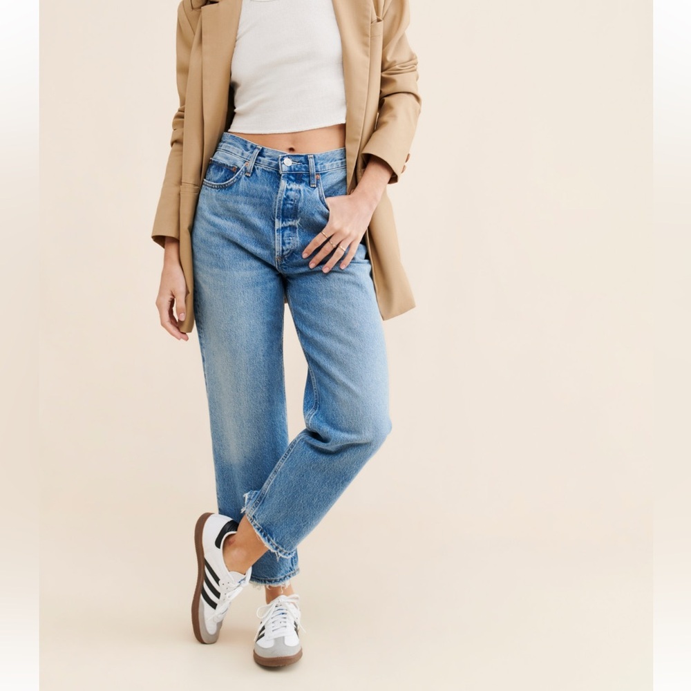 Agolde 90s High Rise Cropped Straight Leg Jeans